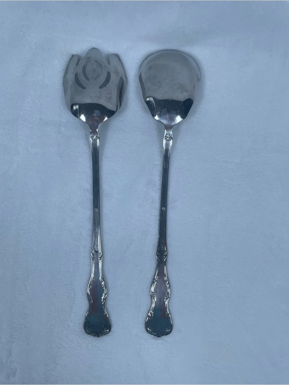 SET OF 2 Reed & Barton Elegante Select Stainless Steel Salad Serving Utensils
